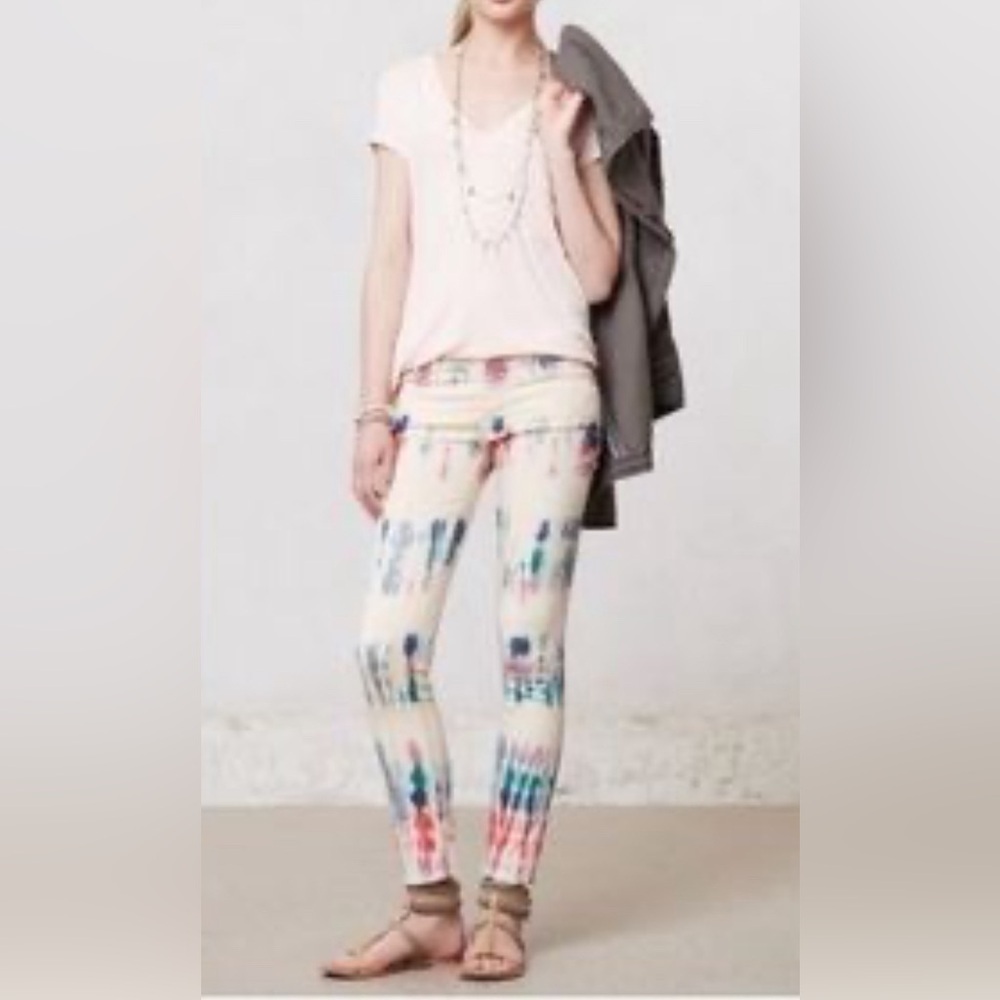 Mother tie dye The Looker Scaramouche skinny jeans